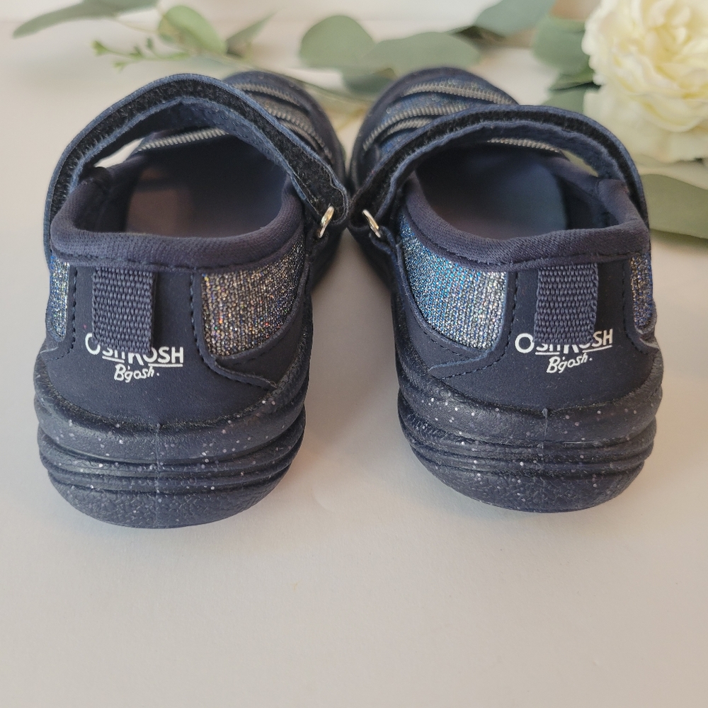 Oshkosh Bigosh Everplay navy blue sparkly Mary Janes girls size 7M - Picture 8 of 10